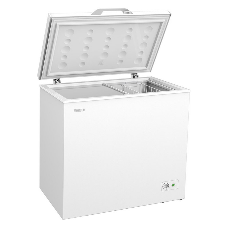 Фризерна ракла Muhler CF250NWF, 244 л, Клас E, 40 dB, R600a, Бял