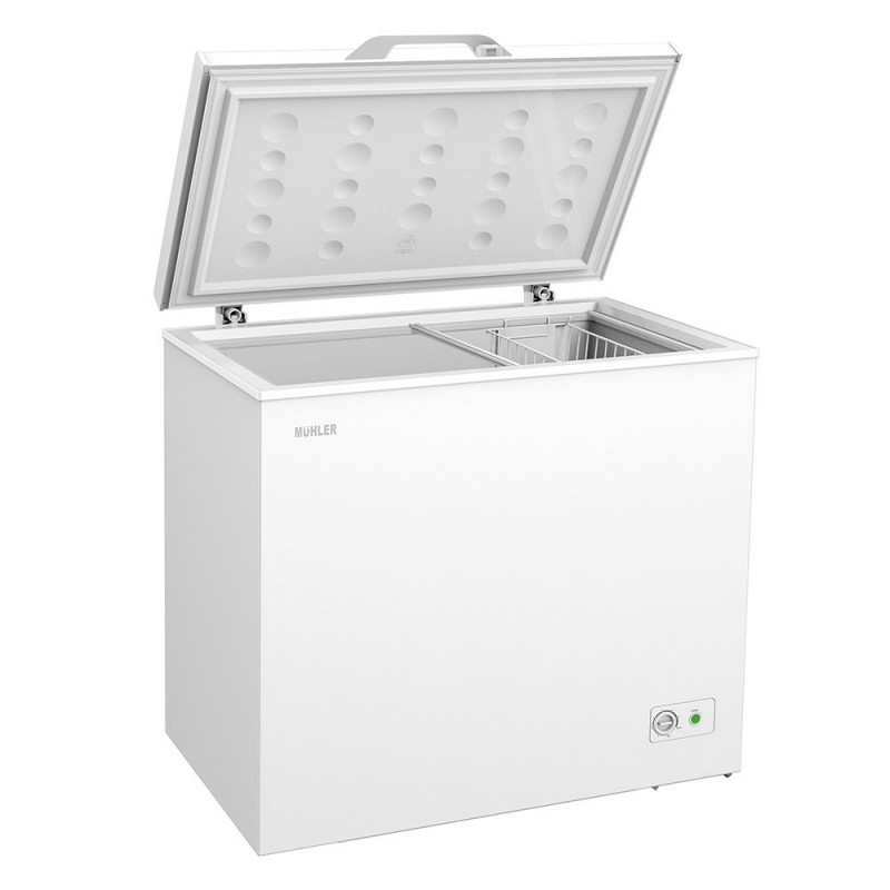 Фризерна ракла Muhler CF200NWF, 195 л, Клас E, 40 dB, R600a, Бял