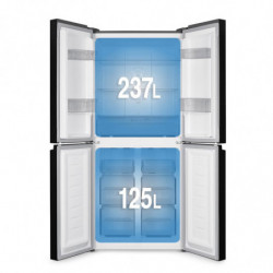 Diplomat NF370MDIE Refrigerator, 362 L, Energy Class E, Total No Frost, Dual Inverter, LED Display, Black