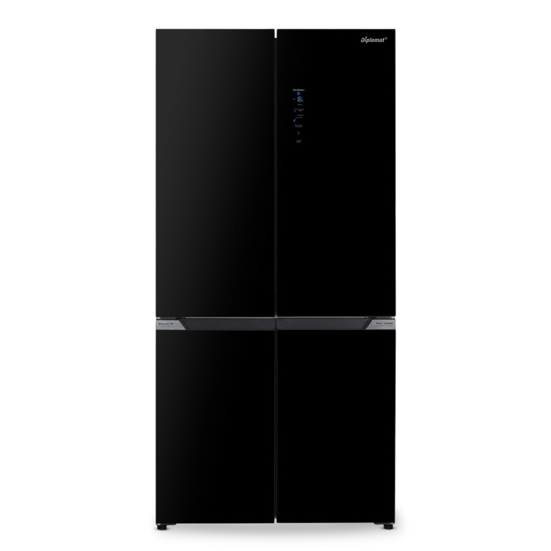 Хладилник Diplomat NF500MDIE, 505 л, Клас E, Total No Frost, Slot-in дизайн, Двоен Инвертор, LED дисплей, Черен