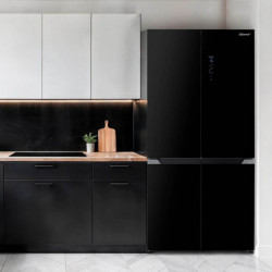 Diplomat NF500MDIE Refrigerator, 505 L, Energy Class E, Total No Frost, Slot-in Design, Dual Inverter, LED Display, Black