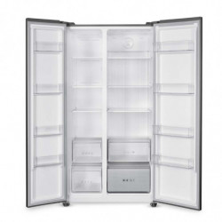 Хладилник Diplomat NF600SBSIE, 595 л, Клас E, Двоен инвертoр, No Frost, LED дисплей, Черен