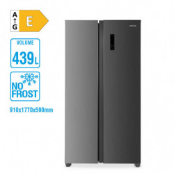 Muhler NF450SBSIE Refrigerator, 439 L, Energy Class E, No Frost, Zone Temperature Control, LED Display, Gray