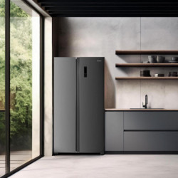 Muhler NF450SBSIE Refrigerator, 439 L, Energy Class E, No Frost, Zone Temperature Control, LED Display, Gray