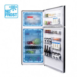 Хладилник Diplomat NFT185IE, 528 л, Клас Е, Реверсивни врати, Total No Frost, Външен контрол с LED дисплей, Черен