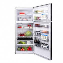 Хладилник Diplomat NFT185IE, 528 л, Клас Е, Реверсивни врати, Total No Frost, Външен контрол с LED дисплей, Черен