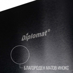 Хладилник Diplomat NFT185IE, 528 л, Клас Е, Реверсивни врати, Total No Frost, Външен контрол с LED дисплей, Черен