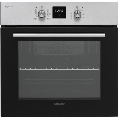 Daewoo O6HD51H1BG Built-in Oven, 69 L, Energy Class A, 10 Programs, Hydrolytic Cleaning, Timer, Programmer, Touchscreen Display, Stainless Steel/Black