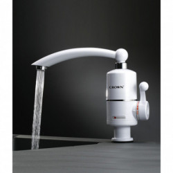Robinet incalzire apa instant Crown CIHF-3000V, 3kW, 1.5-2 l/min, Montare blat, Control temperatura, Economic, Alb