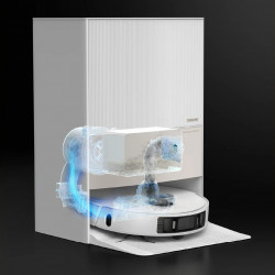 Dreame L20 Ultra robotporszívó, 5300 Pa, 5200 mAh, 75W, Akár 300m2, 3D Mapping, LDS érzékelő, töltőállomás, Autonómia 210 percig, Fehér színű