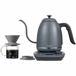 Buydeem CD1024-IG Hand-Drip Coffee Set, 300 ml, Tempered Glass, Stainless Steel, Gray