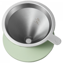 Cana cu filtru de cafea Buydeem CD1024-CG, 300 ml, Sticla borosilicata, Otel inoxidabil, Verde