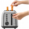 Buydeem DT620E-SS/EU Toaster, 900W, Up to 204°C, 7 settings, Wide slots, High lift, Stainless steel