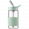 Buydeem CD1017-CG Portable Water Bottle, 500 ml, Built-in Straw, Leak-Proof, Heat-Resistant Glass Up to 150°C, BPA-Free, Green