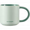 Ceasca ceramica pentru ceai si cafea Buydeem CD1018-CG, 350 ml, Fund plat, Scala de masurare interna, Verde