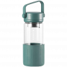 Sticla pentru ceai cu infuzor BUYDEEM DG42, 300 ml, Protectie silicon, Verde