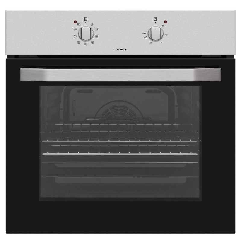 Crown FCM 600A IX Built-In Oven, 65 L, Energy Class A, Mechanical Controls, Stainless Steel