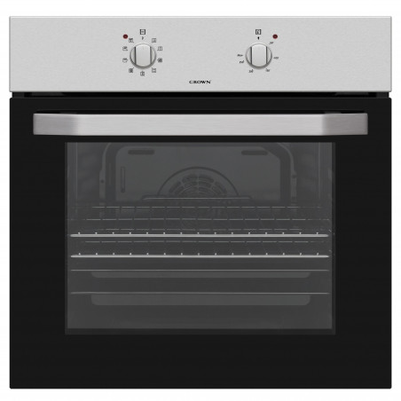 Crown FCM 600A IX Built-In Oven, 65 L, Energy Class A, Mechanical Controls, Stainless Steel