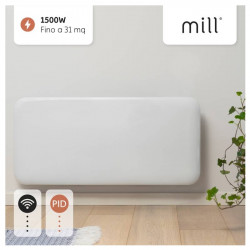 Θερμοσίφωνας Mill Invisible WiFi PA1500WIFI3, 1500W, 23 m2, 10 ρυθμίσεις θερμοκρασίας, Wi-Fi, Bluetooth, IPX4, Λευκό
