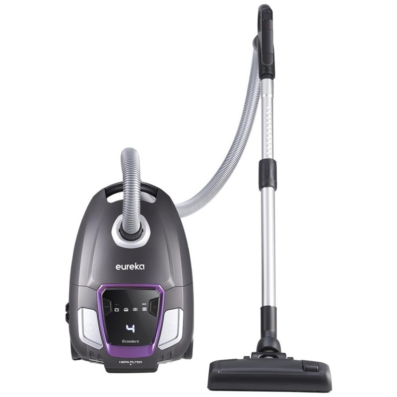Aspirator Eureka NEN300, 700W, 16 kPa, 2 l, 4 trepte, Afisaj LED, HEPA, Negru/Violet