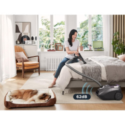 Ηλεκτρική σκούπα Eureka NEN300, 700W, 16 kPa, 2 l, 4 στάδια, οθόνη LED, HEPA, Μαύρο/Μωβ