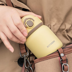 BUYDEEM Stainless Steel Thermos Bottle 200 ml, model TAN200, color Mellow Yellow