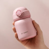 BUYDEEM TAN200 Thermos, 200 ml, Screw-on Lid with Airtight Seal, Stainless Steel, Pink