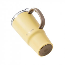 BUYDEEM Thermo Mug With Straw 700 ml, model DS57, color Mellow Yellow