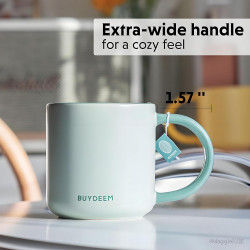 BUYDEEM Ceramic Mug 300 ml, model CD1018, color Cozy Greenish