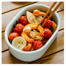 Керамична кутия за обяд Buydeem CT3007-CG, 500 мл, 19.5х16.5 см, Термоустойчива до 230°C, Съвместима с фурна и микровълнова, Зелен