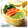 Buydeem CT3007-MY Ceramic Lunch Box, 500 ml, 19.5 x 16.5 cm, Heat-resistant up to 230°C, Oven- and Microwave-safe, Yellow