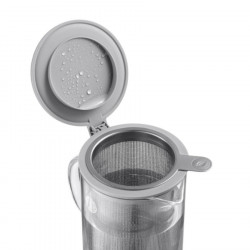 Τσαγιέρα με εγχυτήρα BUYDEEM CD2001, 500 ml, Ανοξείδωτο ατσάλι, Κομψός σχεδιασμός, Γκρι