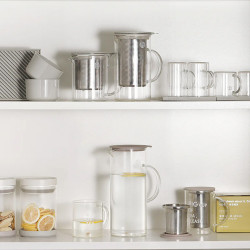 Cana cu infuzor pentru ceai BUYDEEM CD2001, 500 ml, Otel inoxidabil, Design elegant, Gri