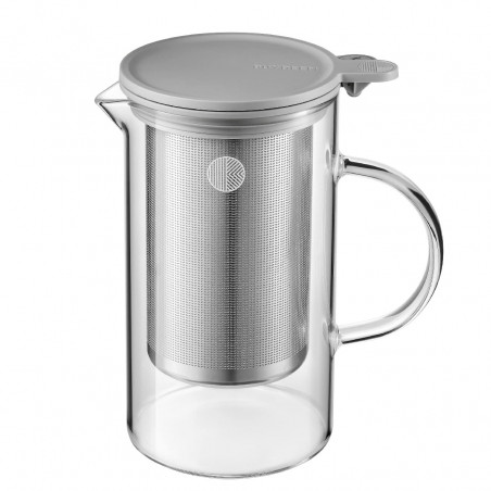 Ceainic cu infuzor BUYDEEM CD2002, 800 ml, Otel inoxidabil, Design elegant, Gri