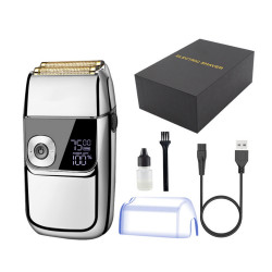 Oliver Voltz OV51814C Electric Shaver, 5W, LCD, IPX4, 1400mAh, Up to 2 hours of runtime, 3 speeds, USB, Stainless steel