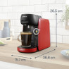 Μηχανή εσπρέσο Bosch Tassimo Finesse TAS16B3, 1400W, 3,3 bar, 0,7 l, Αφαλάτωση, Αυτοκαθαριζόμενος, Δίσκοι T, Intellibrew, 70 ροφήματα, Κόκκινο