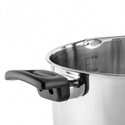 Cratiță Luigi Ferrero Sophia FR-3405, 24x13 cm, 5.4 l, Oțel 18/10, Capac din sticlă, Inducție, Inox