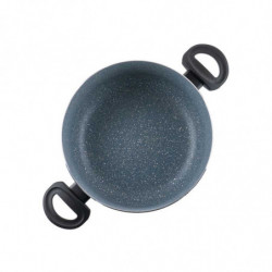 Cratiță Luigi Ferrero Prima FR-2644, 26x12 cm, 5.8 l, Acoperire neaderentă din marmură, Capac din sticlă cu orificiu pentru abur, Inducție, Albastru închis