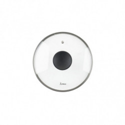 Oala cu capac din sticla Luigi Ferrero Prima FR-2245D, 22x13 cm, 4.5 l, Acoperire antiaderenta cu efect de marmura, Inductie, Albastru