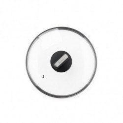 Тенджера Luigi Ferrero Regina FR-2440 24x11.5 см, 4.3 л, Незалепващо покритие, Стъклен капак с отвор за пара, Индукция, Черен