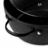 Тенджера Luigi Ferrero Symphony FR-2410, 24x11.5 см, 4.3 л, Незалепващо покритие, Стъклен капак с отвор за пара, Стоманени дръжки с PVD, Индукция, Черен мрамор
