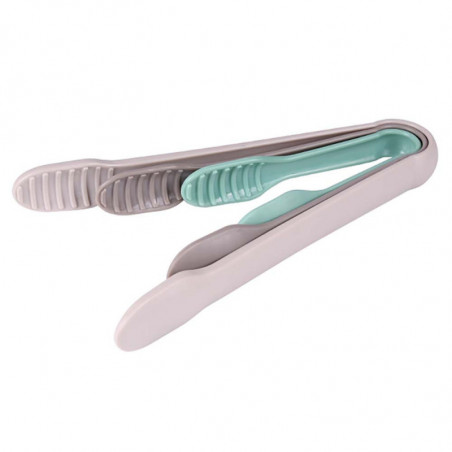 Щипки за сервиране комплект 3 бр Luigi Ferrero Norsk FR-1732, Самозакрепящи се една в друга, Лилав/тюркоаз