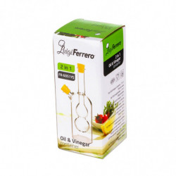 Recipient pentru oțet și ulei 2in1 Luigi Ferrero FR-6051, 20 cm, închidere ermetică, sticlă, galben