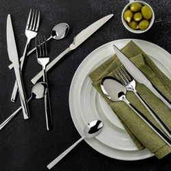 Комплект 24 бр прибори за хранене Luigi Ferrero Rome FR-2446, Неръждаема стомана, Сребрист