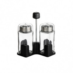 Set sărier Luigi Ferrero Rome FR-7902R, 100 ml, 3 bucăți, Suport, Oțel inoxidabil, Transparent/inox
