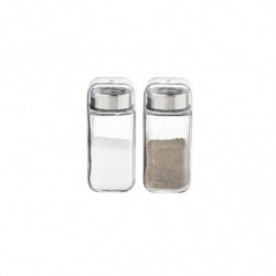 Set sărier Luigi Ferrero Rome FR-7902R, 100 ml, 3 bucăți, Suport, Oțel inoxidabil, Transparent/inox