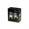 Set sărier Luigi Ferrero Rome FR-7902R, 100 ml, 3 bucăți, Suport, Oțel inoxidabil, Transparent/inox