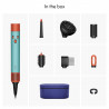 Ondulator de par Dyson HS08 Airwrap i.d.™ Curly+Coily CePa/Tz, 1300W, 13.5 l/s, Ondulare automata, Ionizare, 3 viteze, 3 temperaturi, Bluetooth, Albastru deschis/Portocaliu