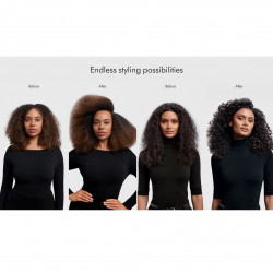Маша за коса Dyson HS08 Airwrap i.d.™ Curly+Coily CePa/Tz, 1300W, 13.5 l/s, Автоматизирано къдрене, Йонизиране, 3 скорости, 3 температури, Bluetooth, Керамична патина/топаз