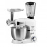 Hausberg HB-7605AB Kitchen Robot with Stainless Steel Bowl, 1000W, 5 L, 6 Speeds, LED, Blender, Mixer, Meat Grinder, White